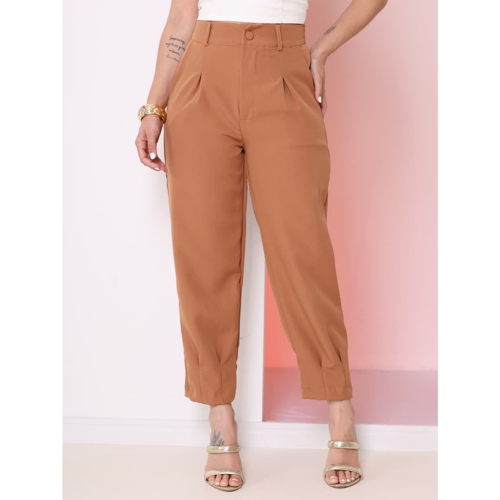 Calça Alfaiataria Cenoura Basica Social Moda Feminina COD 121
