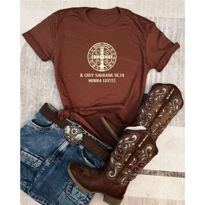 Tshirt Feminina Camiseta Baby Look São Bento Algodão