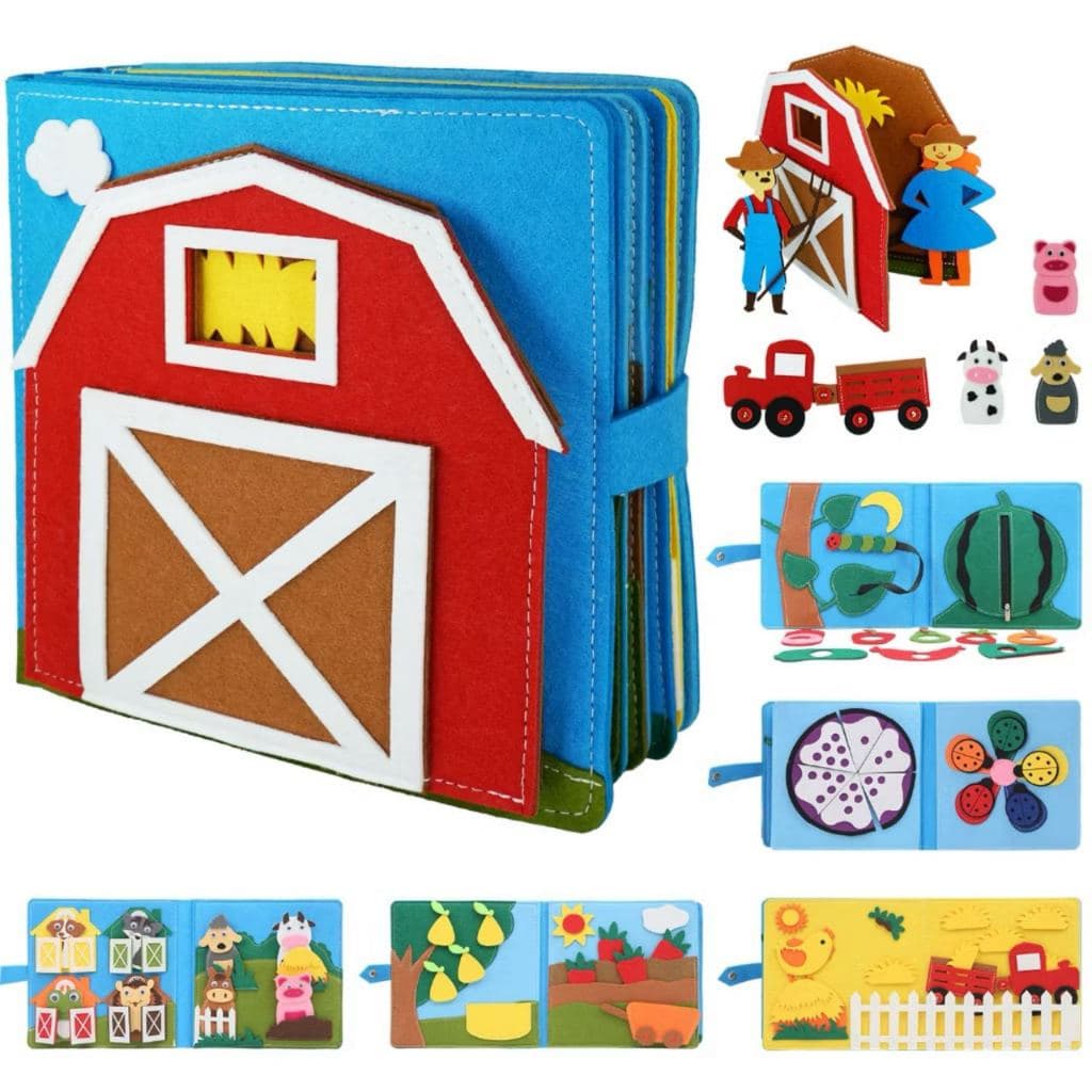 Montessori Busy Board Toddlers Travel Toy Pré-Escolar Aprendizagem Educacional