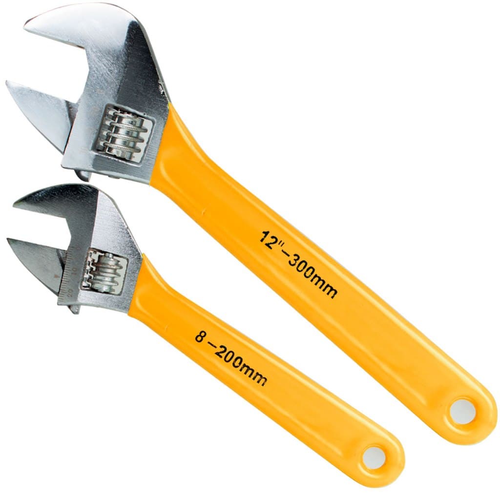 Chave Inglesa Profissional Reforçada Ajustável Aço Carbono 8'' 10'' 12'' 15''