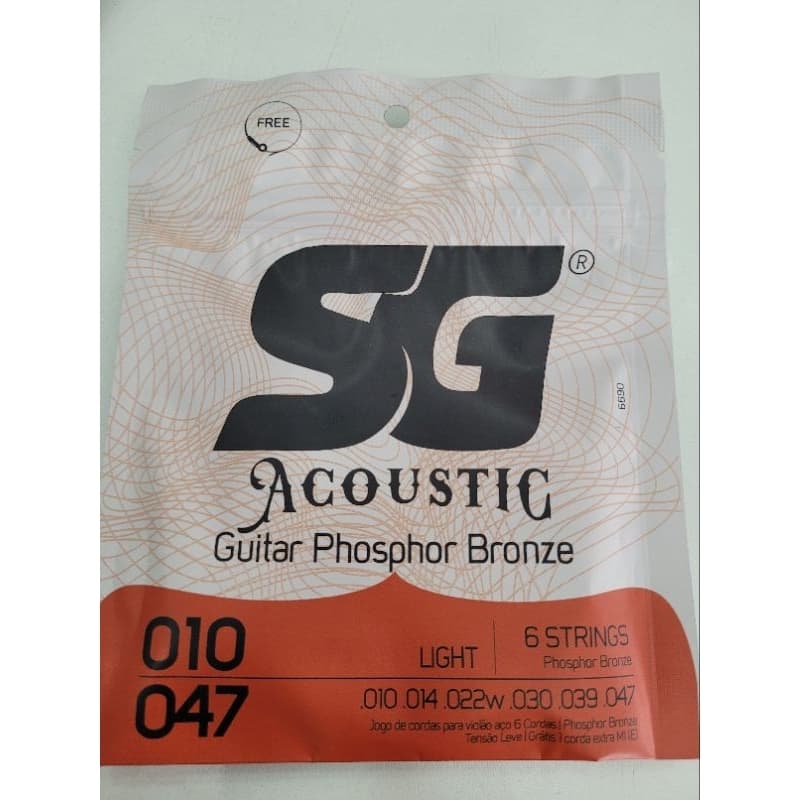 Jogo de cordas para Violão Aço SG 010.047 Phosphor Bronze