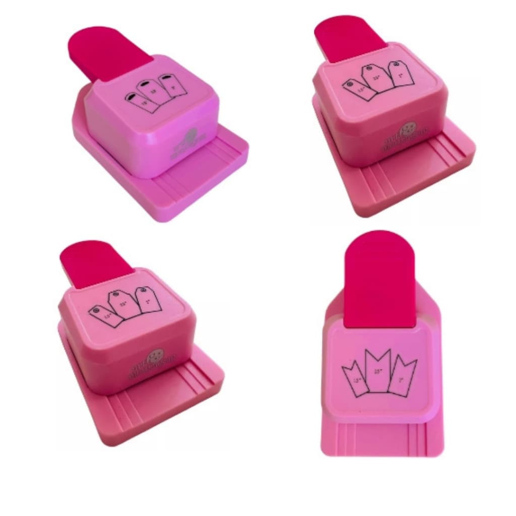 Furador Para Papel 3 Em 1 Rosa Tag Art E Montagem