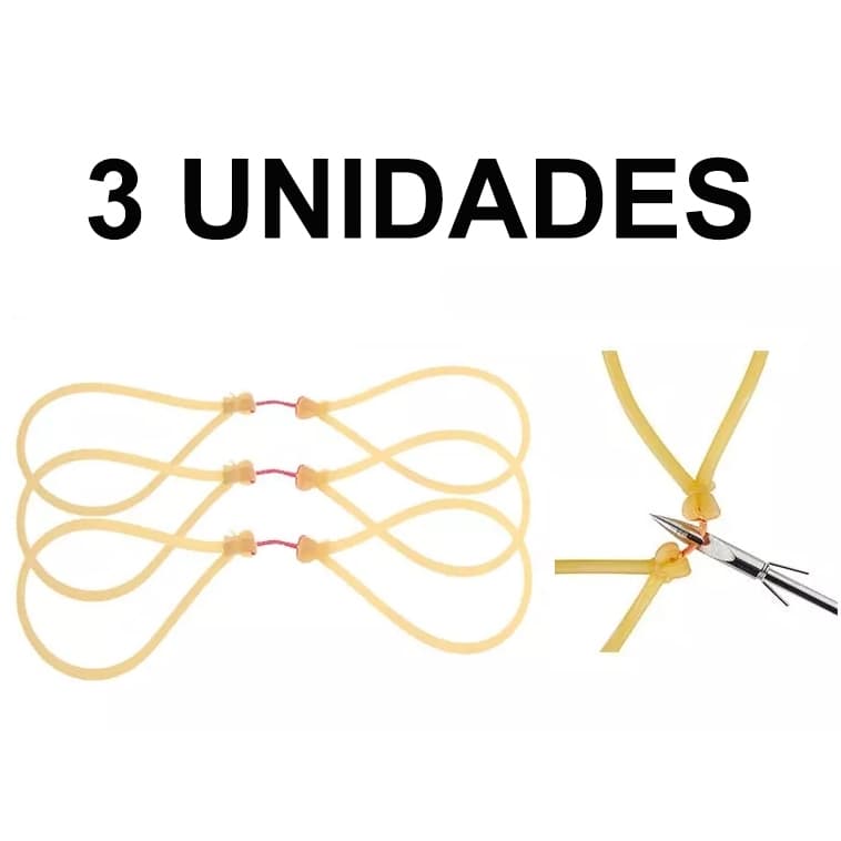 BORRACHA P/ ESTILINGUE 3 UNIDADES