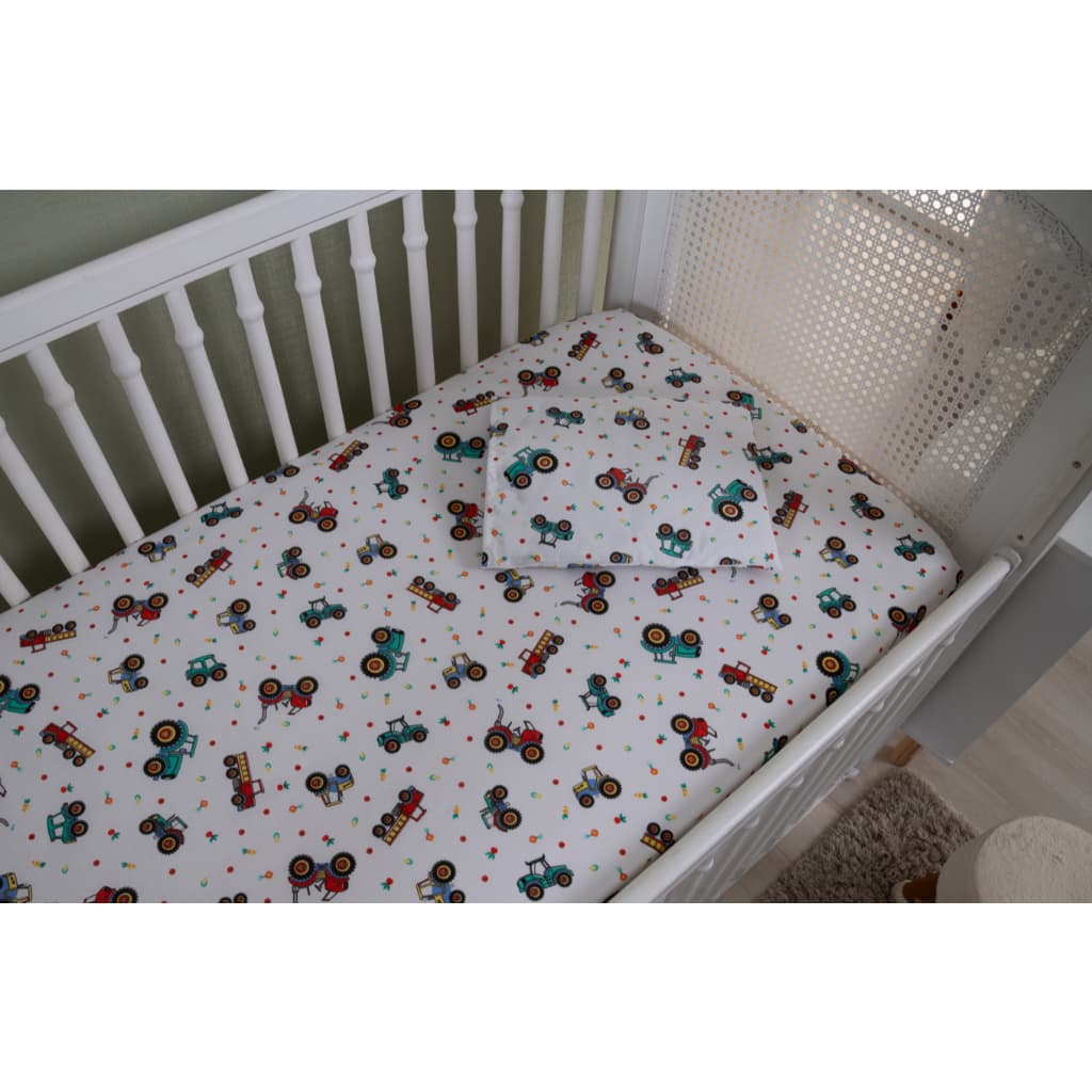 Jogo De Lençol 2 Peças Bebe Berço Americano Algodão Estampado