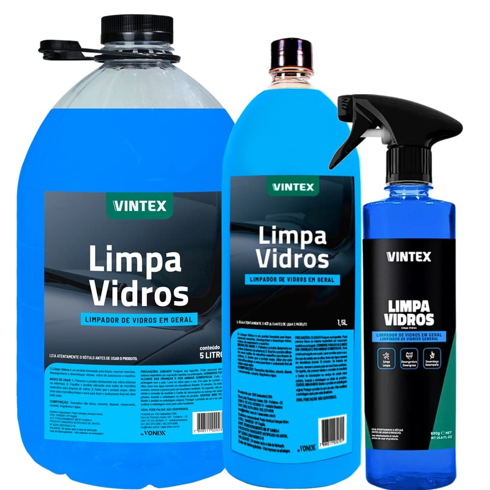 Limpa Vidros Vintex Vonixx Limpador Vidro Parabrisa Espelho Automotivo Residencial Uso Geral