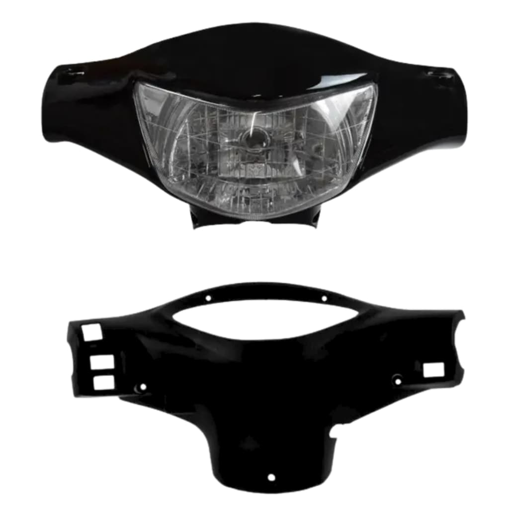 Farol Completo + Capa Moldura do Painel Honda Biz 125 2005 2006 2007 2008 2009 2010