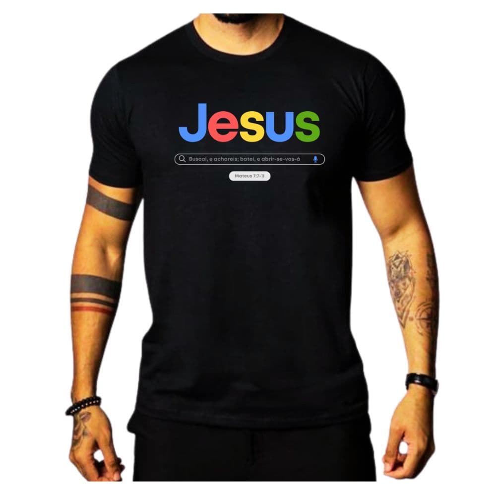 Camisa Masculina Frases Cristã Promoção Jesus Google