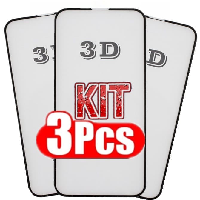 Kit 3 Película de Vidro 3D Redmi Note 13 / Note 13 Pro