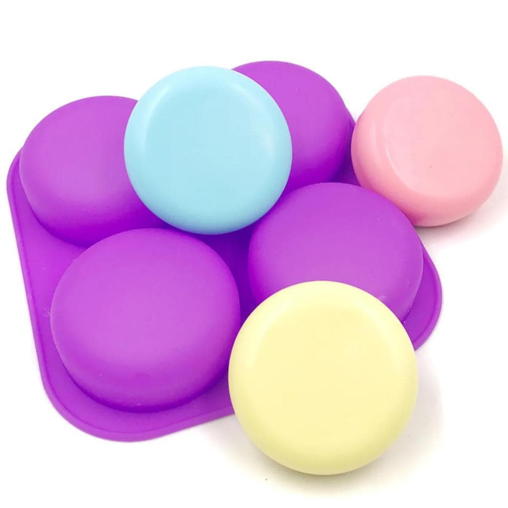 Molde Silicone Forma 4 Cav Sabonete Redondo Vela Resina F14