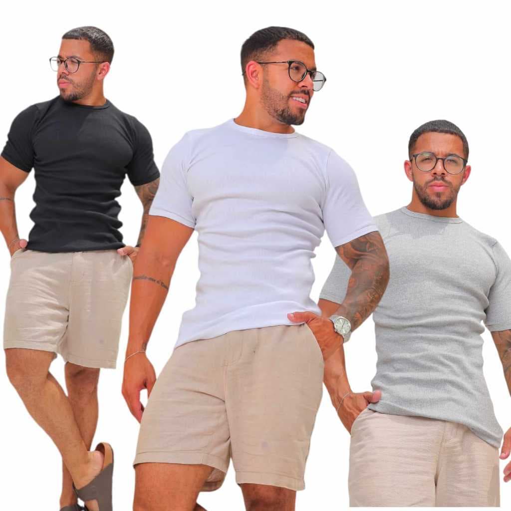 Kit 3 Camiseta Masculino algodão Premium Estilo Americana
