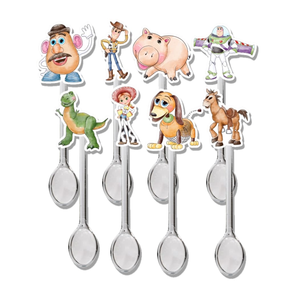 25, 50 OU 100 MINI COLHERZINHA FESTA TOY STORY AQUARELA