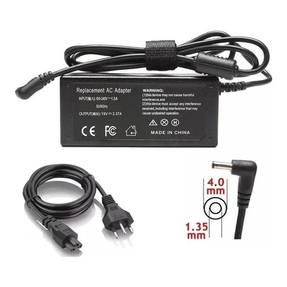 Fonte Carregador para  Notebook Asus m515da m515d x540uar x540u  19v 2,37a 45w