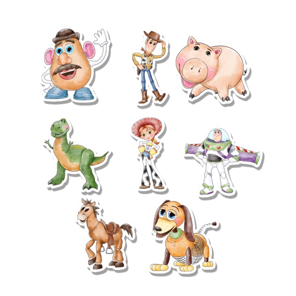 APLIQUES FESTA  OPÇÃO 3,5 CM, 5 CM E 7,5 CM PARA DECORAR TOY STORY AQUARELADO