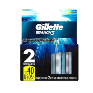 Refil Carga para Aparelho de Barbear Gillette Mach3 com 2 unidades