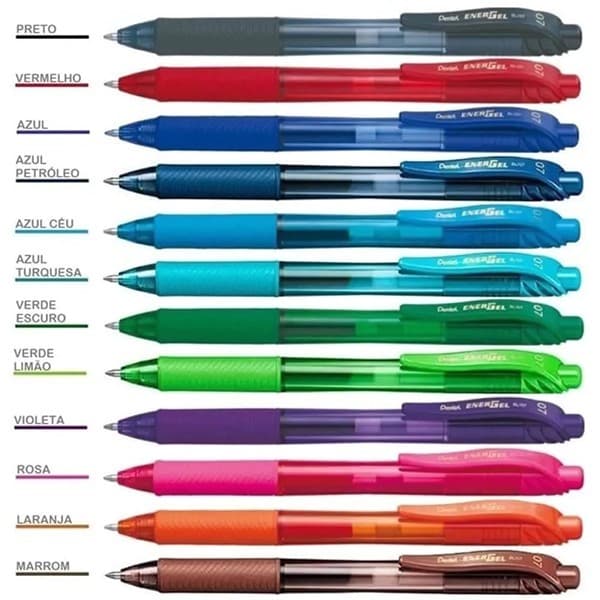 CANETA ENERGEL X RETRÁTIL 0,7MM - PENTEL - UNIDADE