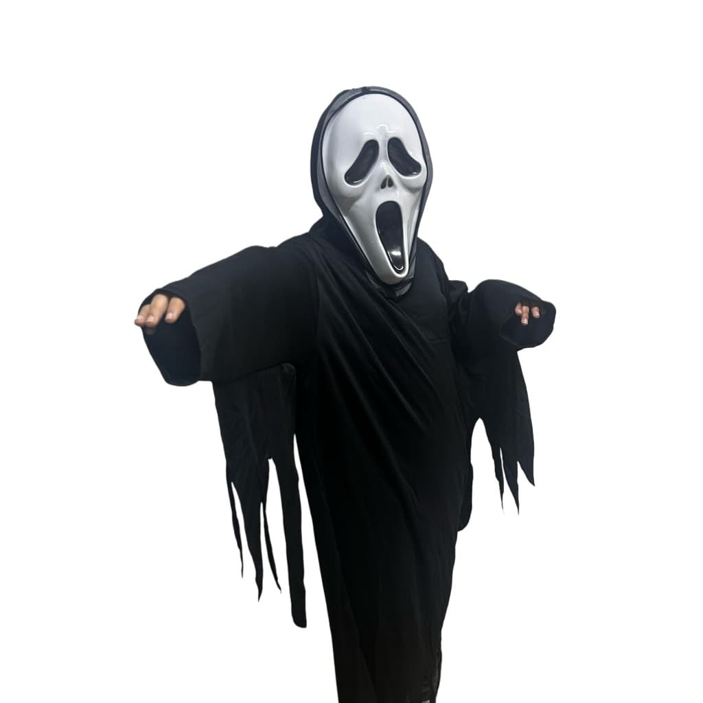 FANTASIA PÂNICO AMOSTRADINHO INFANTIL AMOSTRADINHO HALLOWEEN COM MASCARA