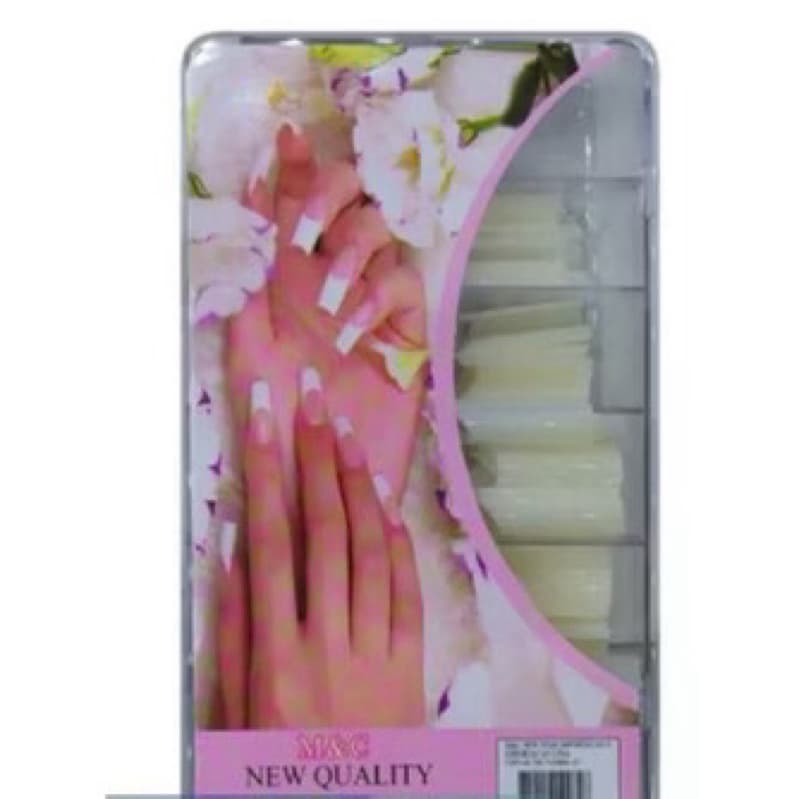 Kit Com 100 Unhas Tips Curvatura C Unha Postiça Natural ou Transparente