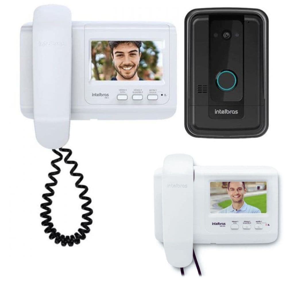 Video Porteiro Interfone Bivolt Campainha Intelbras 2 Telas Modulo Interno Bivolt