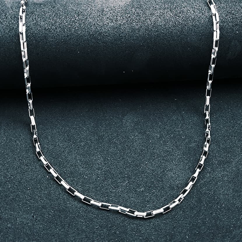 Corrente Cartier4mm Masculina Aço Inox 316l Prateado