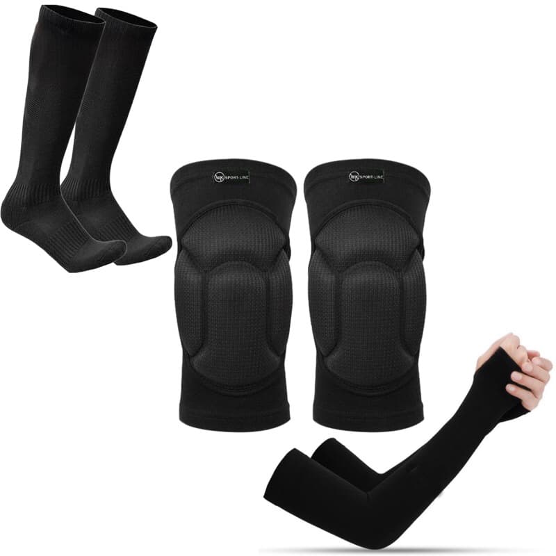 Kit Vôlei Joelheira Master Meião Manguito Térmico Completo para esportes
