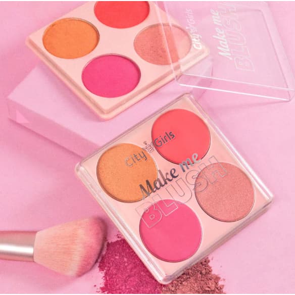 Blush Paleta Blush - 4 tonalidades - Make me Blush para maquiagem rosto