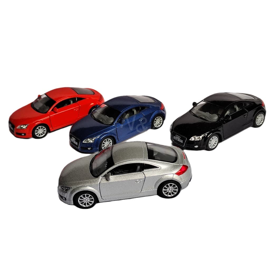 Miniatura carro Audi TT 2008 coupe em metal abre as portas orignal