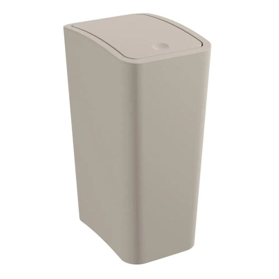 LIxeira plastica com tampa click 8 litros Argila Astra - LTC2ARG