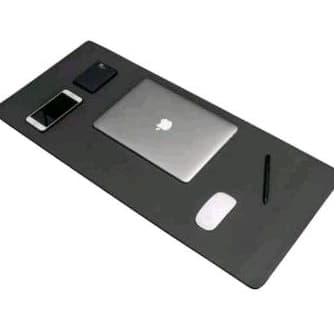 Mouse Pad De Couro Gamer Preto Extra Grande