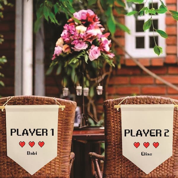 Flamula Decorativa Casamento player 1 e player 2
