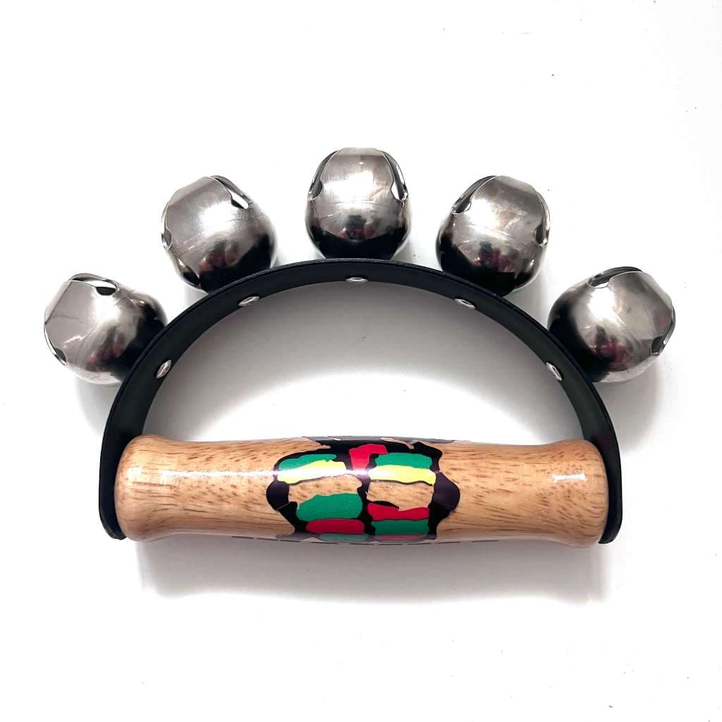 Campanela De Mão C/ 5 Guizos Jhamma Sinos Padrão Lp Bells Percussao