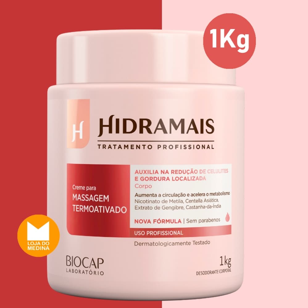 CREME MASSAGEM TERMOATIVADO 1KG - HIDRAMAIS