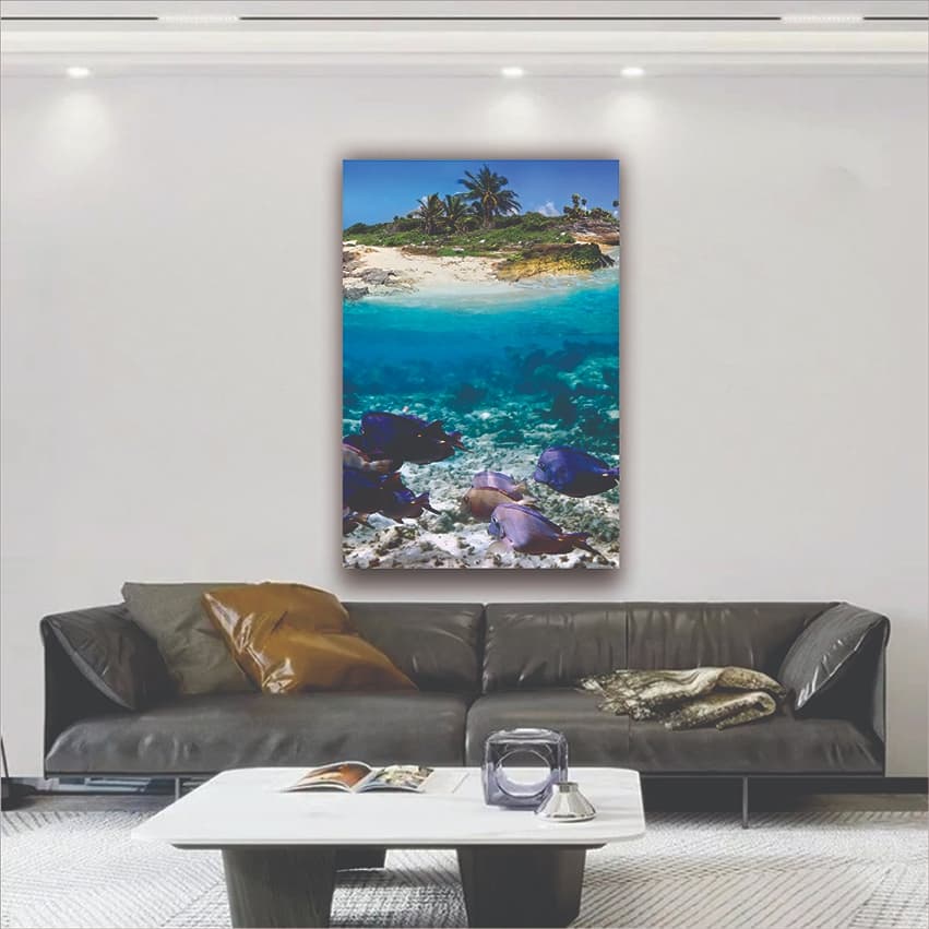 Quadro Decorativo Peixes Mar Praia Natureza Paisagem Linda 1 pç