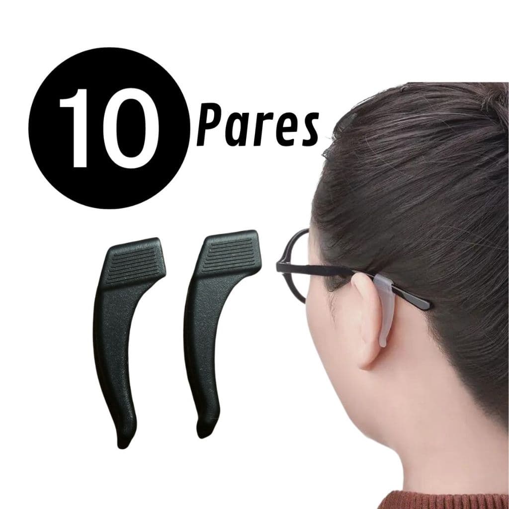 10 Pares Suporte de óculos de silicone antideslizante gancho trava infantil e adulto