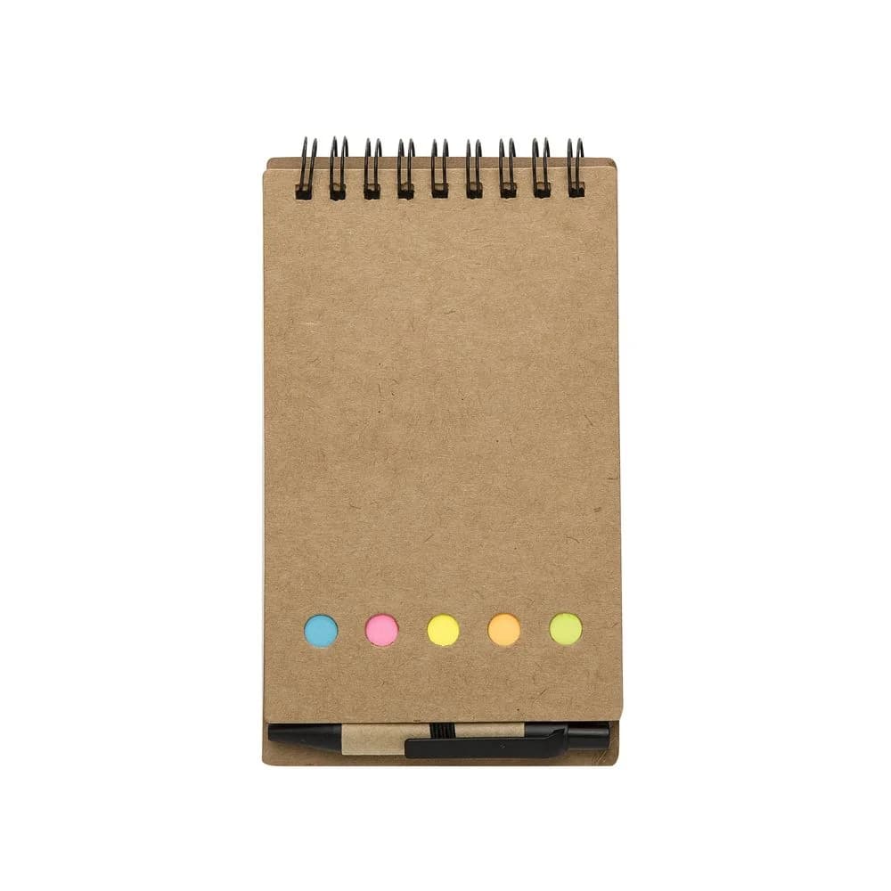 Kit Com 10 Bloco De Anotações Ecológico Com Caneta Post-It