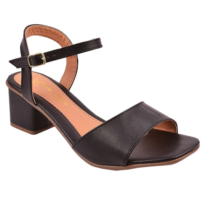 Sandália Feminina Moda Evangélica Clássica Salto Alto Grosso Bloco 7,5cm Conforto Macia Moderna