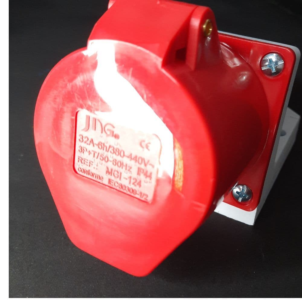 Tomada Industrial 32A Cor Vermelho