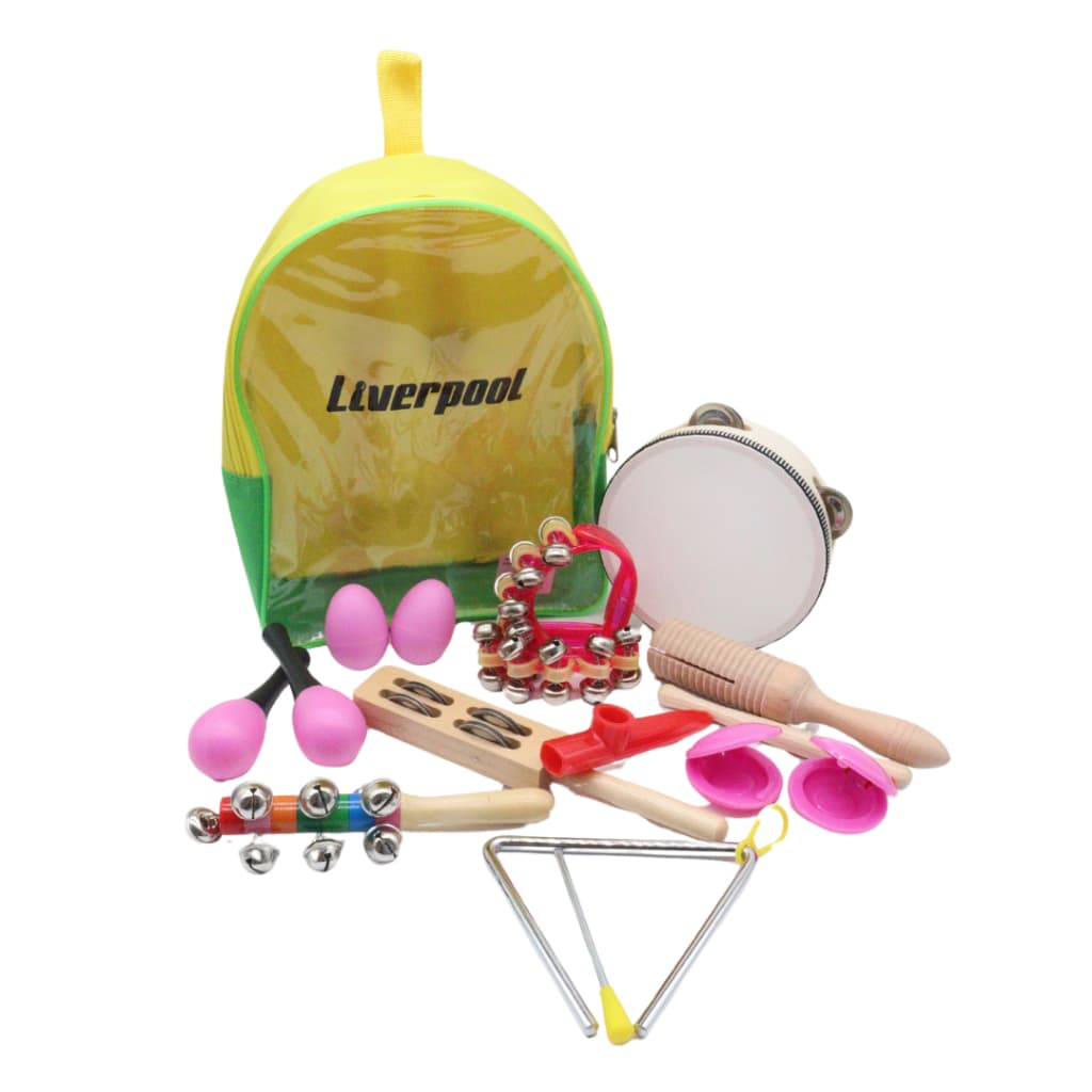 Bandinha Rítmica Infantil 10 Instrumentos Mochila Liverpool