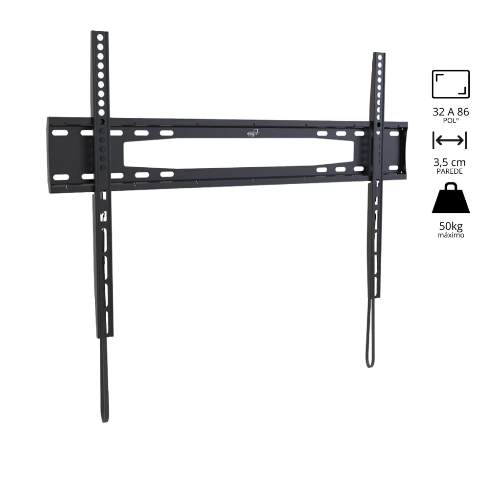 Suporte De Tv Fixo MF600 ELG 42 Até 86º Polegadas Fixo Universal Led / Lcd / Plasma / Tcl