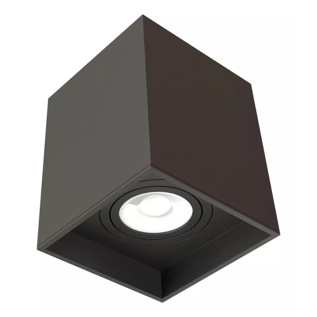 Spot De Sobrepor Box Par20 Preto Quadrado Em Termoplástico Resistente Plafon Soquete E27, Compatível Com Lâmpadas Led