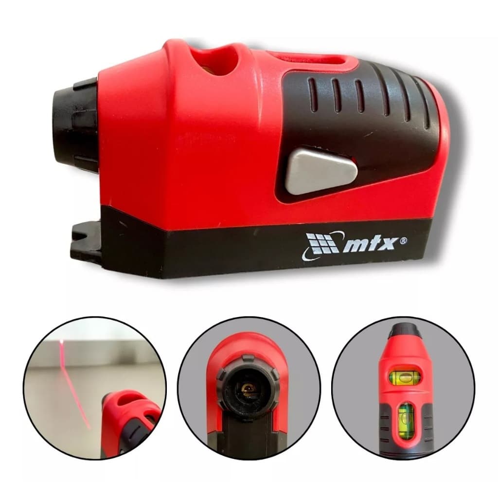 Nível Laser 10 Metros Com Prumo E Marcação 2 Bolhas MTX 350069