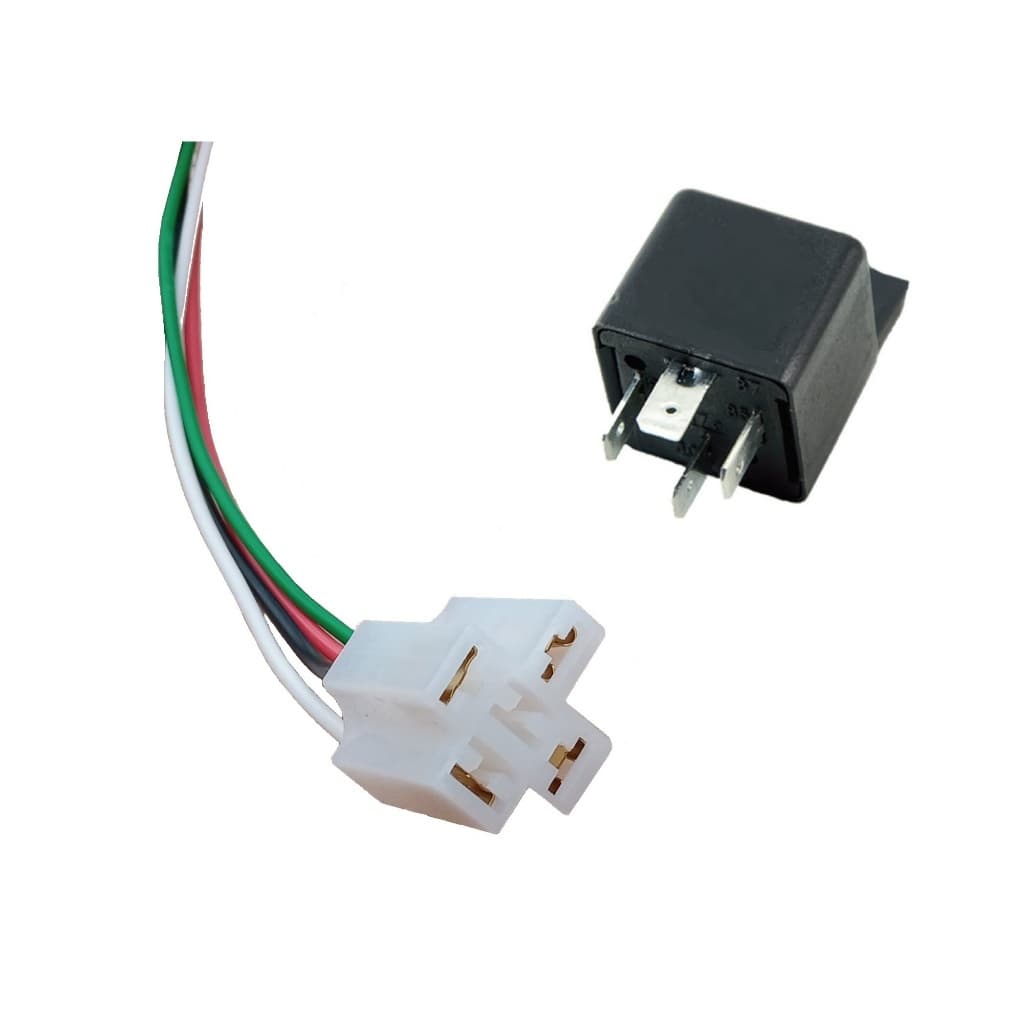 Relê Auxiliar Automotivo 4 Pinos Universal 12v 40a com plugue e chicote