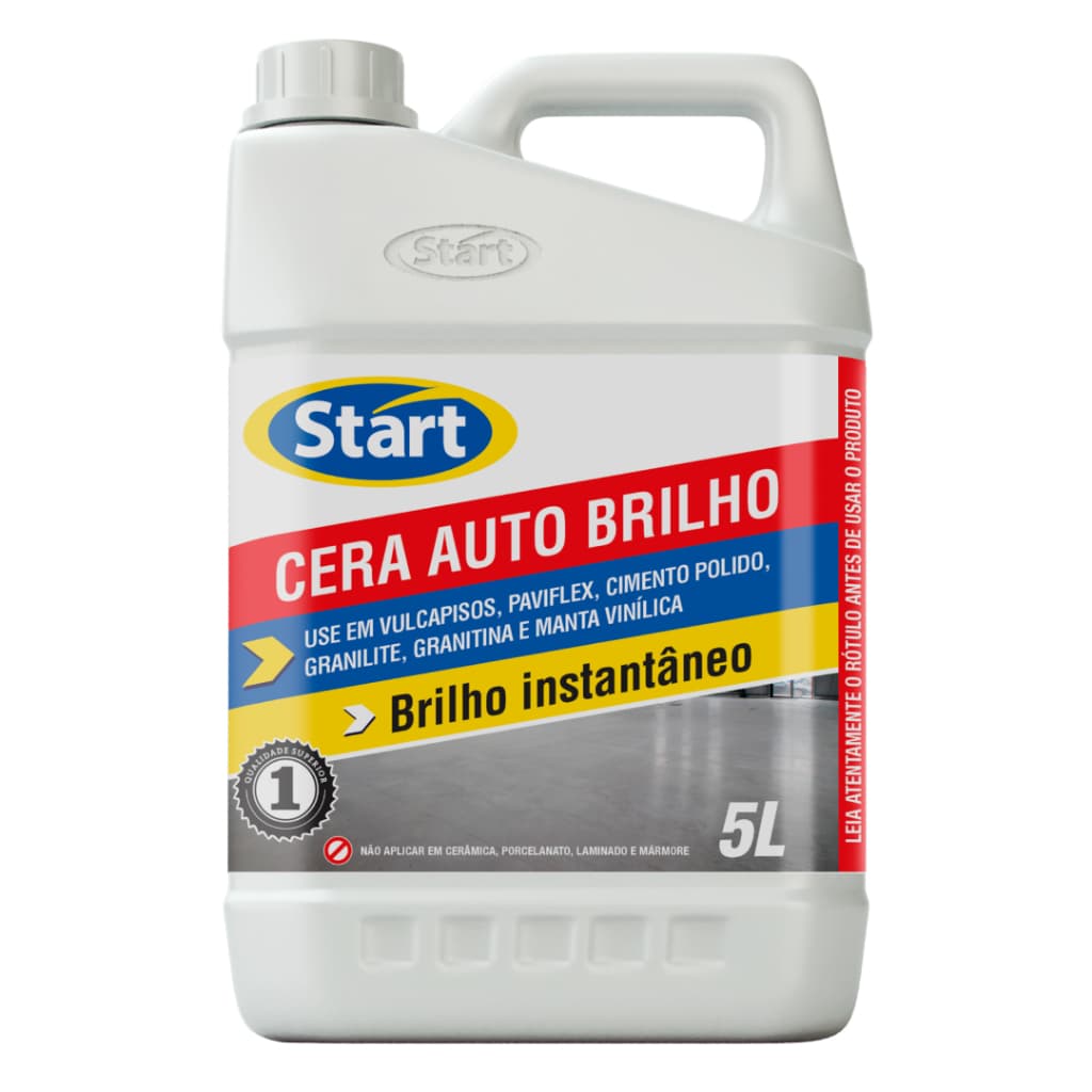 Cera Auto Brilho para Piso Resina Incolor Impermeabilizante Proteção Para Pisos 5L Start