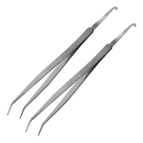 Kit 2 Pinças Com Pescador Máquina Costura Overlock Uso Geral