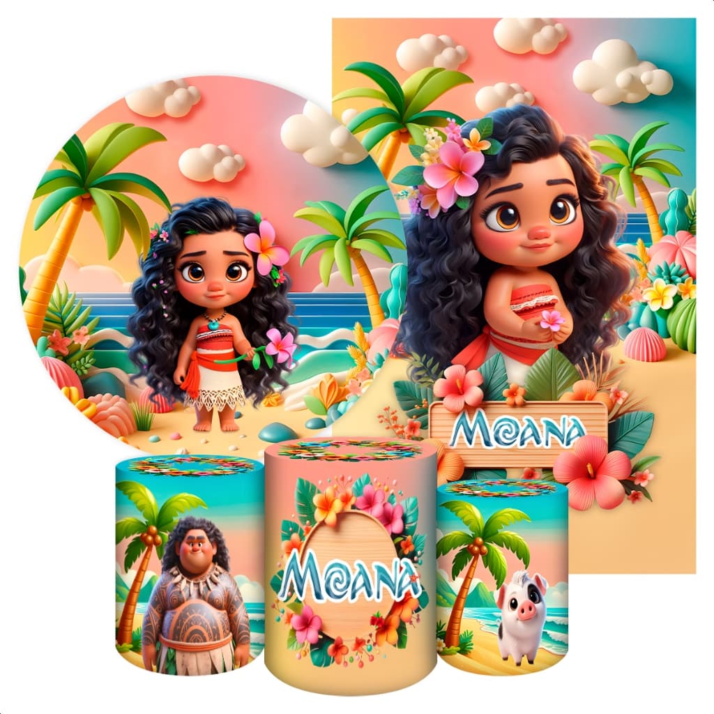 Capas Painéis de Festa Sublimados Vários Modelos Tema Moa Baby