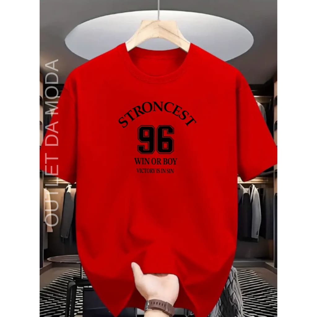 Camiseta Masculina Stroncest 96 100% algodão malha 30.1