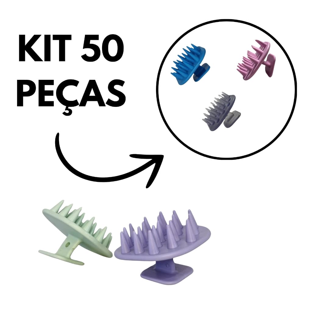 Kit 50 Escova Massageadora De Silicone