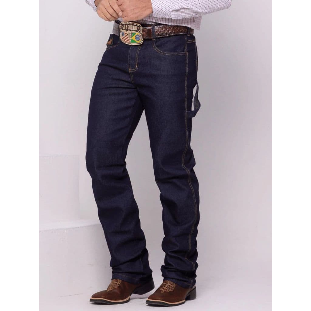 Calça Country Masculina Jeans Premium Rodeio Western com Elastano Calça Jeans Masculina
