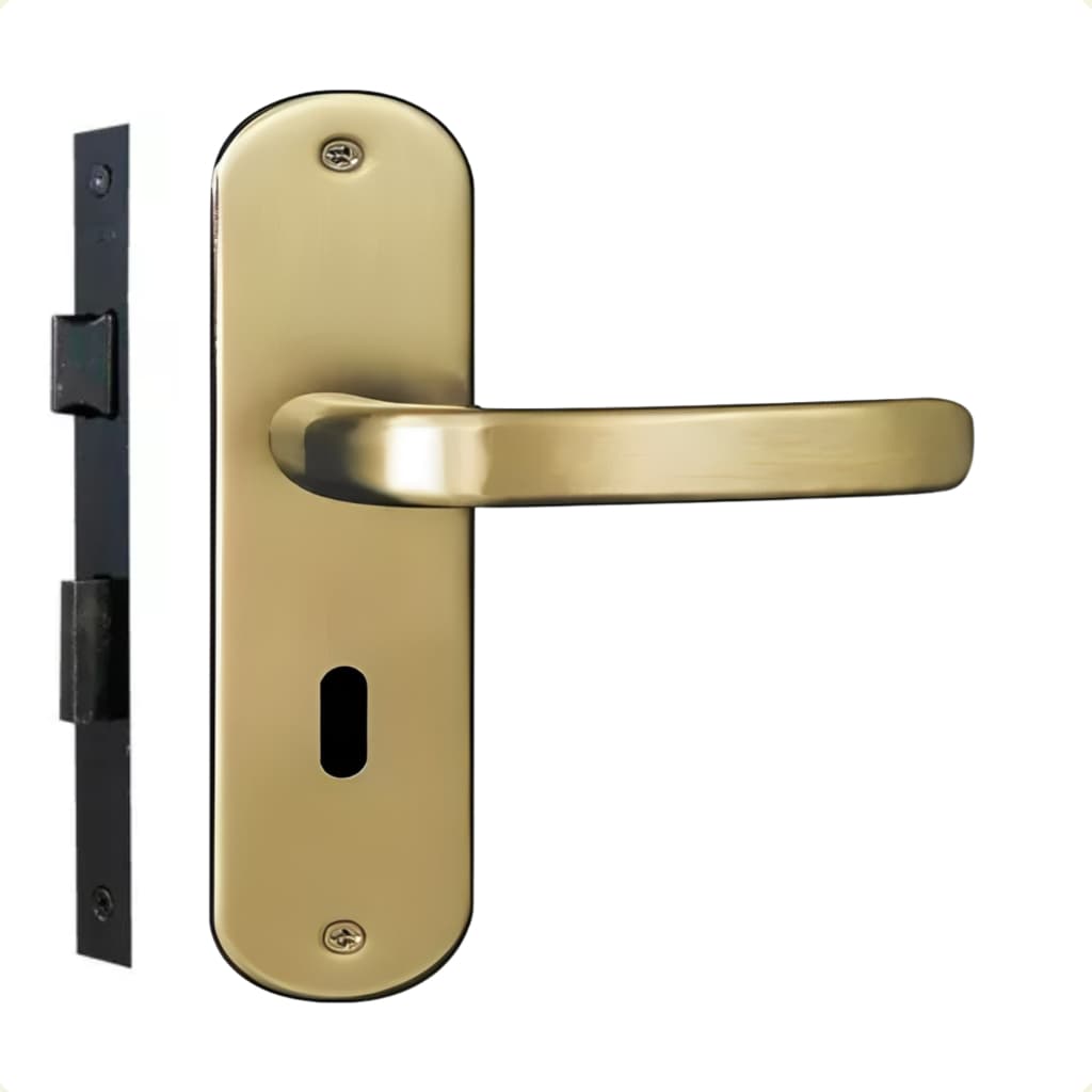 Fechadura Interna Para Porta Quarto Stilo Alavanca Bronze Mgm