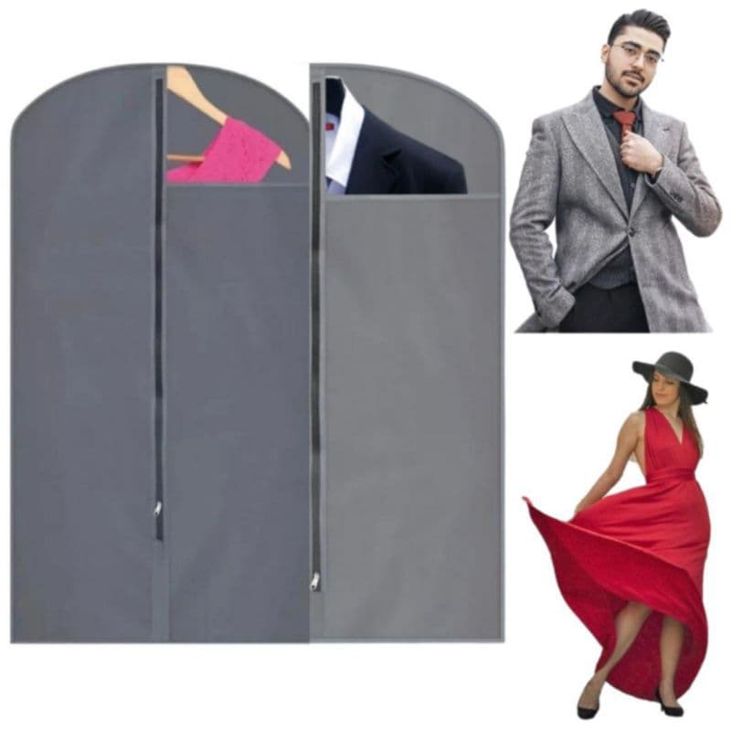 Capa Protetora para Terno ou Vestido com Visor Lateral e Ziper