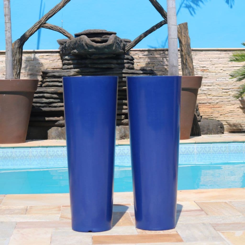 Kit 2 vasos para planta grande polietileno moderno decorativo